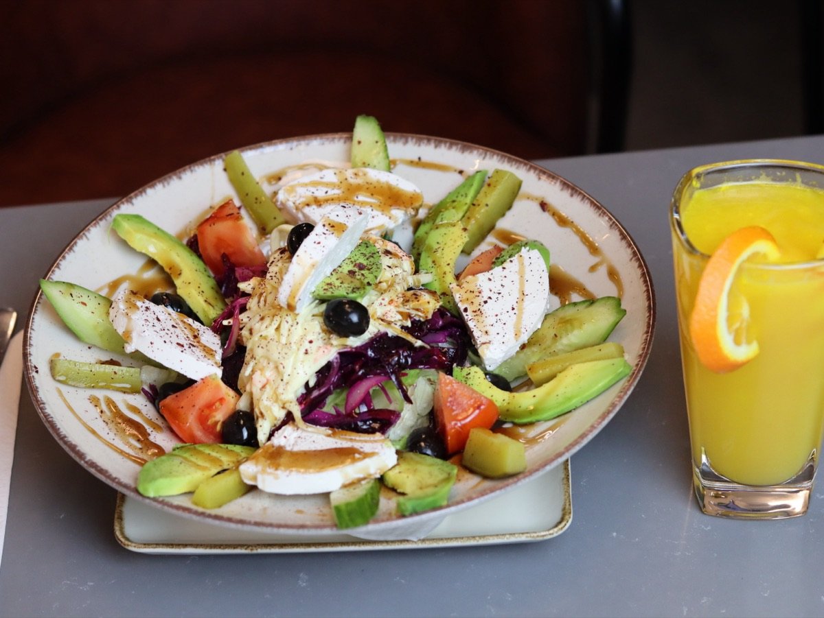 Halloumi and avocado salad at Canons Cafe, Edgware